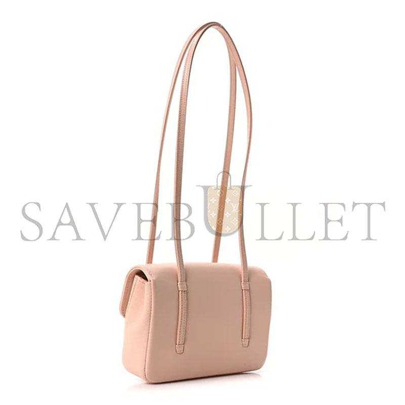 Ch**el SHINY CAVIAR MINI PREPPY COCO SHOULDER BAG LIGHT PINK AS5968 (17*12*4cm)